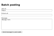 Facebook iframe example app - batch posting (poster.php)