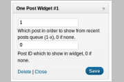 One post widget admin side preview